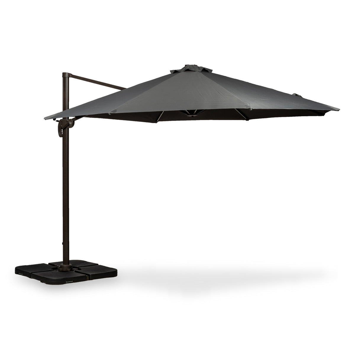 3.5m Grey LED Cantilever Parasol from Roseland Furniture