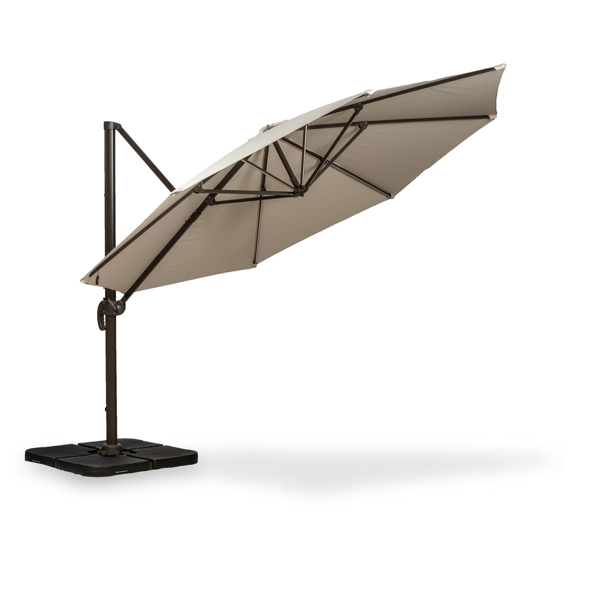 3.5m Ivory LED Cantilever Parasol