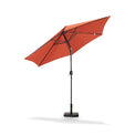 Orange 2.5m Garden Umbrella with Grey Aluminium Pole 