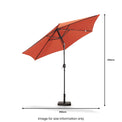 2.5m Parasol with Grey Aluminium Pole