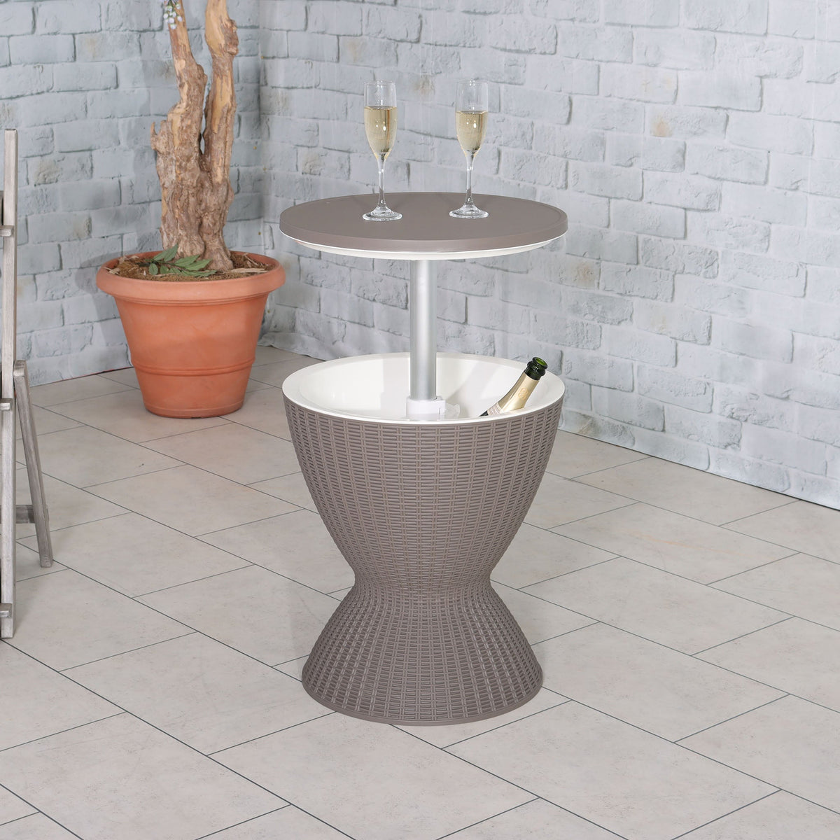 Ice Bucket with Height Adjustable Table