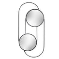 Abstract Double Round Black Wall Mirror