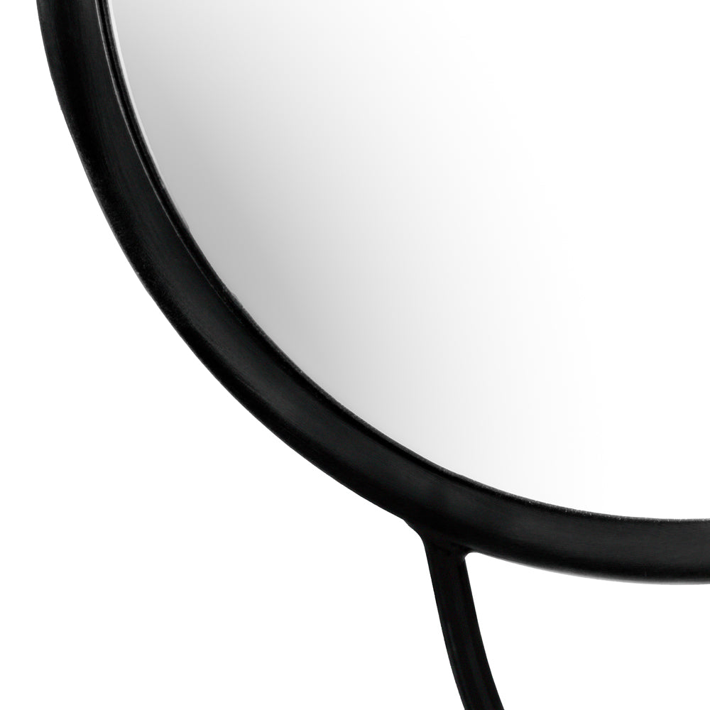 Abstract Double Round Black Wall Mirror