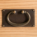 Surrey Oak Bedside Table - Close up of Drawer handle