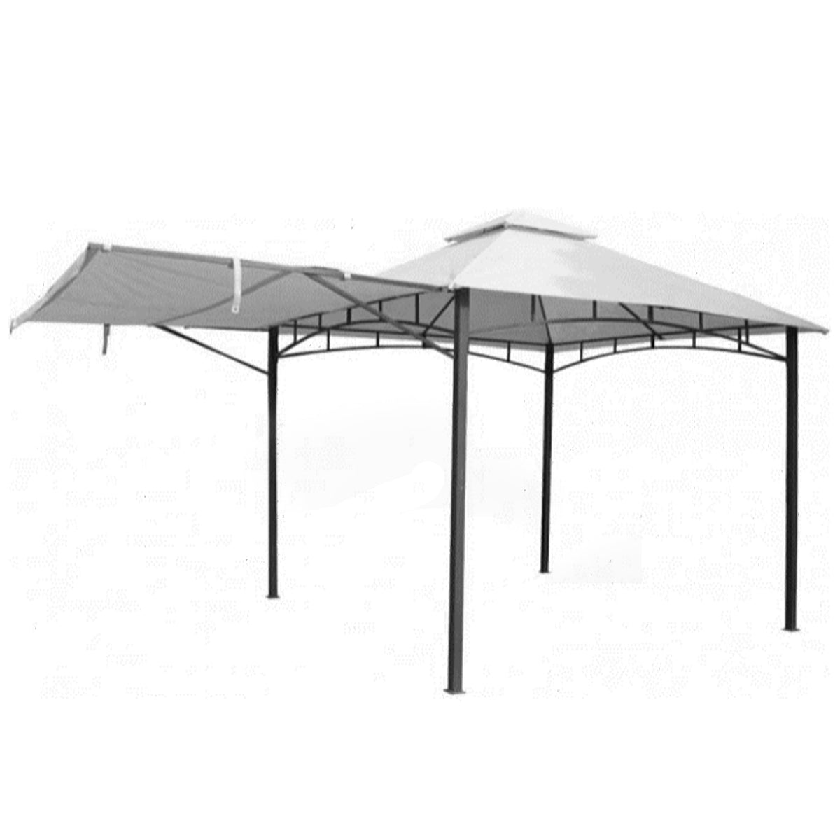 3.3m Grey Algarve Awning Garden Gazebo from Roseland Furniture