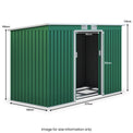Ascot 9.1ft Galvanised Steel Shed dimensions