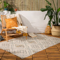 Atlas Natural Boho Diamond Outdoor / Indoor Rug