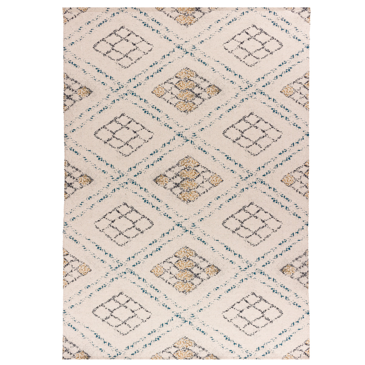 Atlas Natural Boho Diamond Outdoor / Indoor Rug