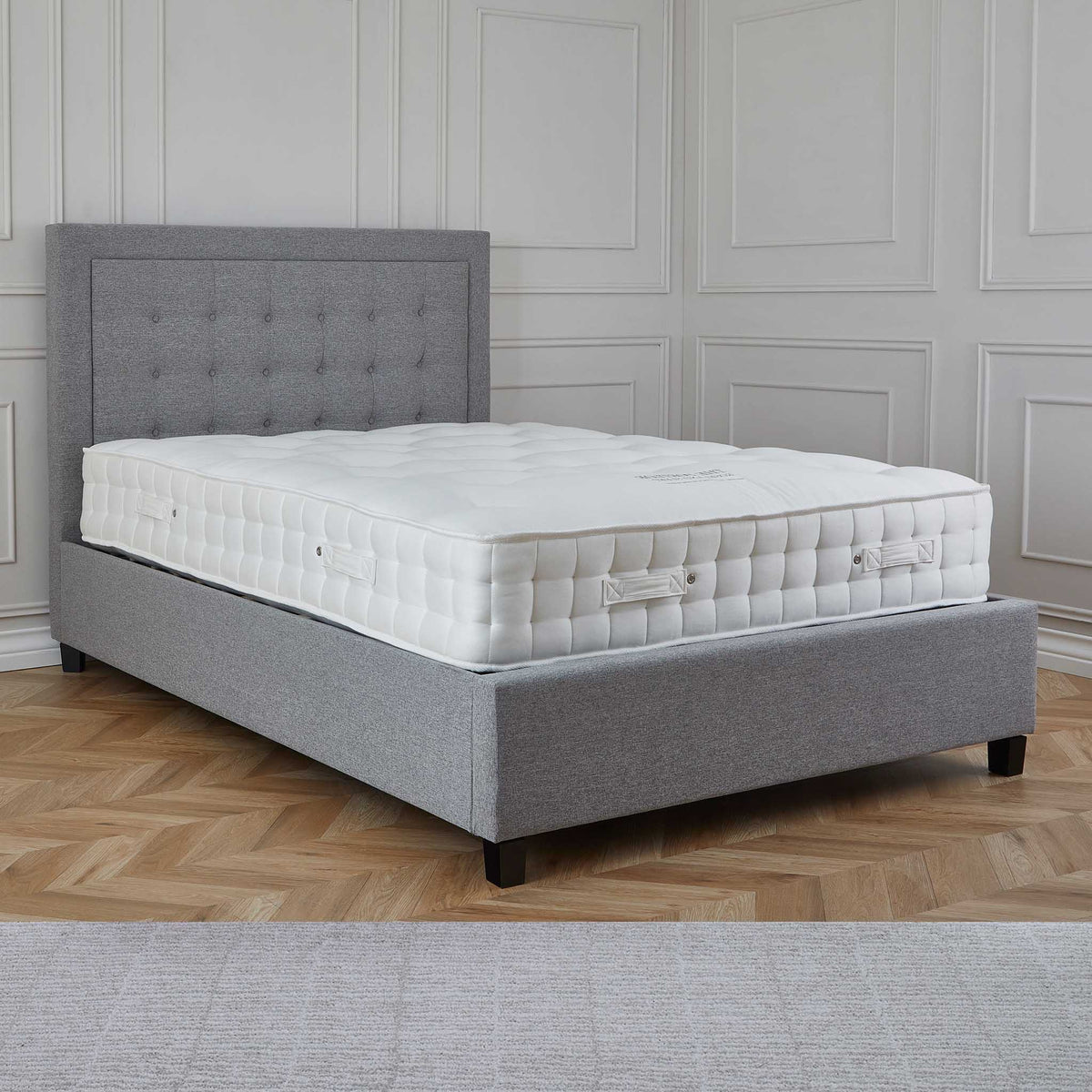 Ashley Grey Upholstered Ottoman Bed from Roseland