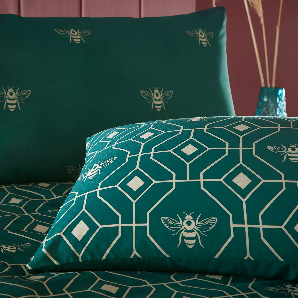 Caius Deco Duvet Set | Single | Emerald