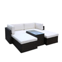 Berlin Brown Rattan Multi positional Lounge Set from Roseland Home Furniture
