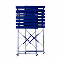 Bistro Blue Folding Table and Two Chairs - Both Chairs folded