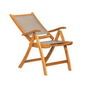 Broadway Acacia Wooden 6 Seat Garden Dining Set Reclining Chair
