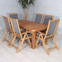 Broadway Acacia Wooden 6 Seat Garden Dining Set Lifestyle