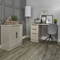 Beckett Cream Gloss 3 Drawer Storage Desk from Roseland