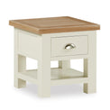 The Daymer Cream Painted Oak Side Lamp Table from Roseland Furniture