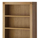 The Abbey Grande Large Wide Oak Bookcase - Close Up of Top Half of Bookcase