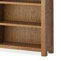 The Abbey Grande Large Wide Oak Bookcase - Close Up of Bottom of Bookcase