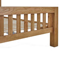Abbey Grande Oak Bed Frame Double or King Size - Close up of footer of bedframe