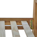 Abbey Grande Oak Bed Frame Double or King Size - Close up of hinge and slats on bedframe