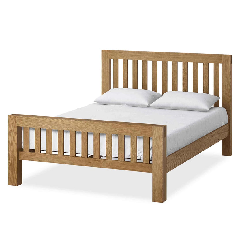 Abbey Grande Oak Bed Frame Solid Wood Waxed Oak