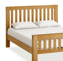 The Abbey Grande Wooden Oak Bed Frame Double or King Size - Close Up of Header