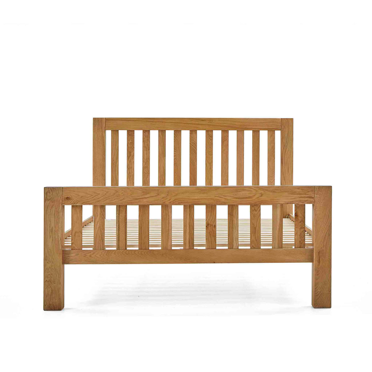 Abbey Grande Oak Bed Frame Double or King Size by  - Front on view