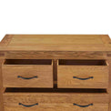 Abbey Grande Oak 2 Over 3 Chest of Drawers - Close up of drawers when open