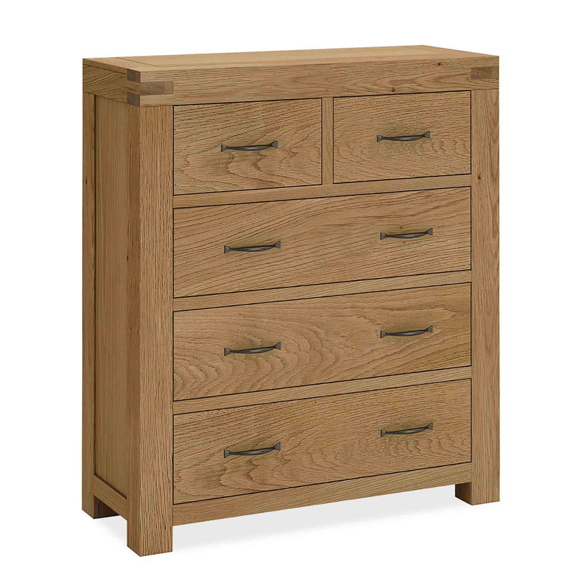 Abbey Grande Oak 2 Over 3 Chest of Drawers by Roseland Furniture