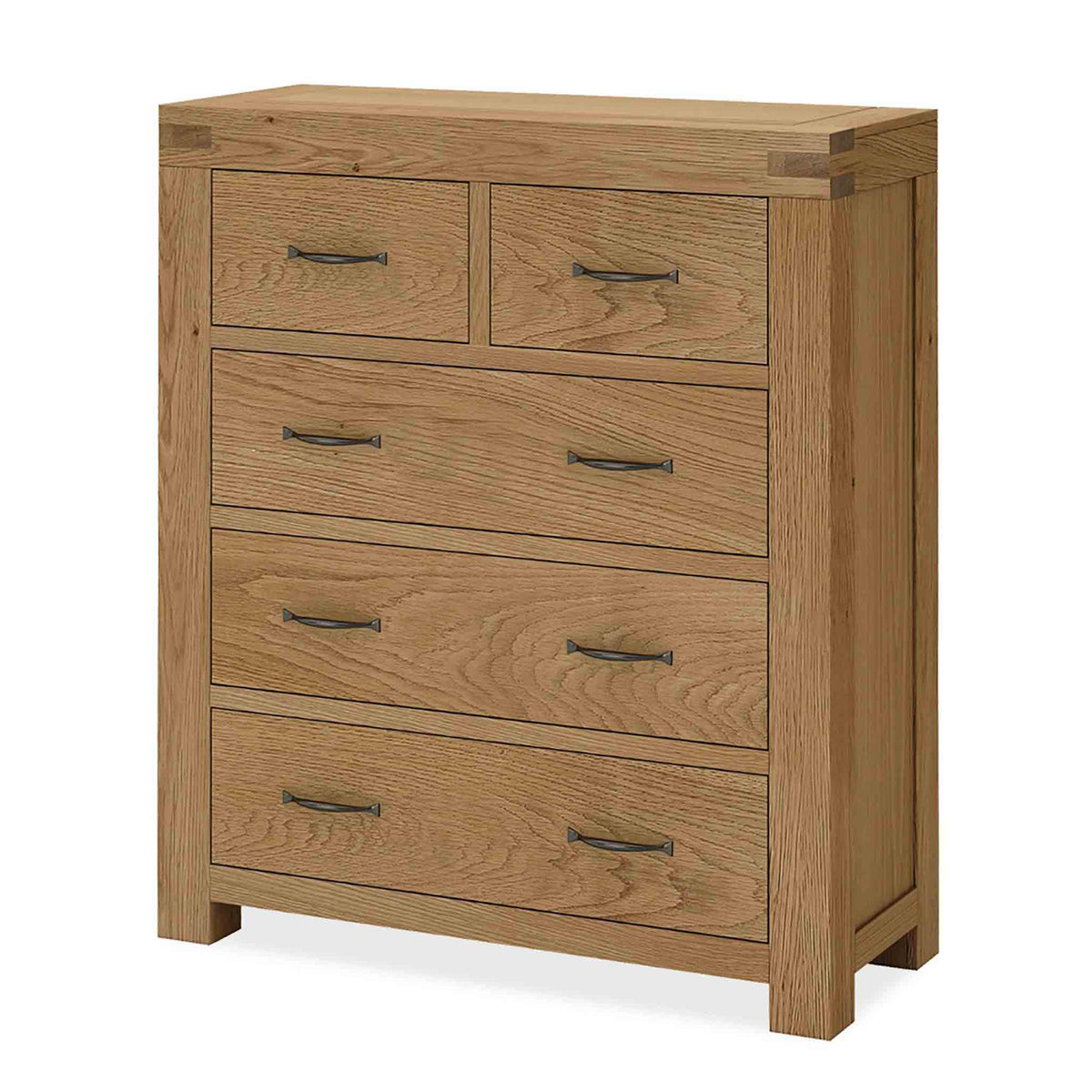 The Abbey Grande Bedroom Chest of 5 Drawers - 2 Over £ Drawers