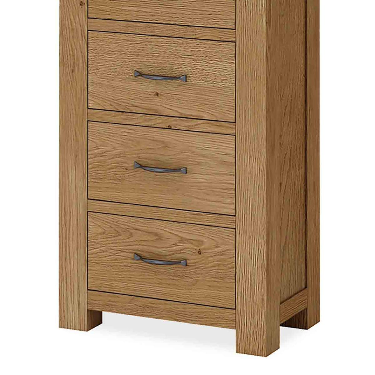 The Abbey Grande Oak Tallboy - Close Up View of Base