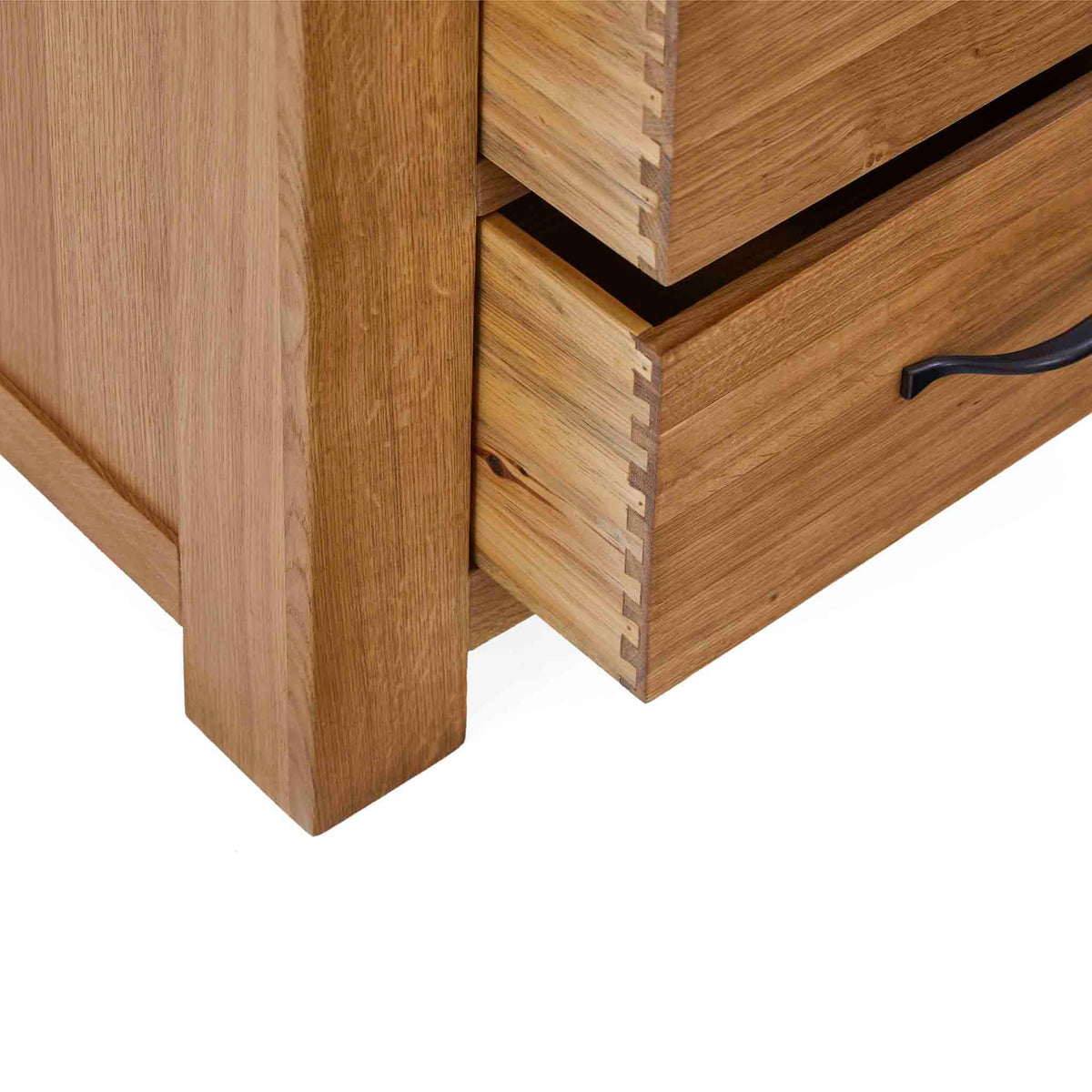 Abbey Grande Tallboy Chest of 5 Drawers - Showing base and lower drawers of tallboy