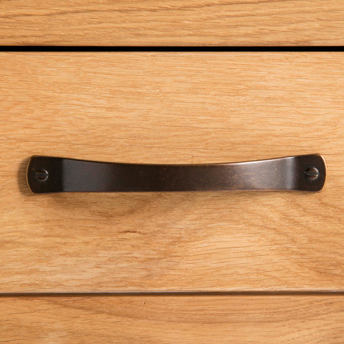 Abbey Waxed Small Hall Telephone Table - Close up of drawer handle