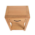 Abbey Waxed Small Hall Telephone Table - Looking down on front of table
