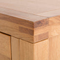 Abbey Waxed Small Hall Telephone Table - Close up of tenon joint