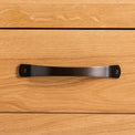  Abbey Waxed Oak Console Table with Drawer - Close up of drawer handle