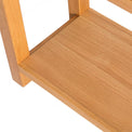  Abbey Waxed Oak Console Table with Drawer - Close up of lower shelf