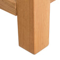  Abbey Waxed Oak Console Table with Drawer - Close up of foot of console