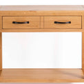  Abbey Waxed Oak Console Table with Drawer - Close up of Drawer front