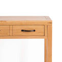  Abbey Waxed Oak Console Table with Drawer - Close up 