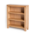 Abbey Waxed Small Low Oak Bookcase - Side view