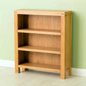 The Abbey Waxed Small Low Oak Bookcase - Lifestyle