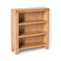 Abbey Waxed Small Low Oak Bookcase - Side view
