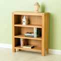 The Abbey Waxed Small Low Oak Bookcase - Lifestyle