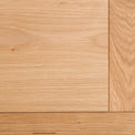 Abbey Waxed Small Low Oak Bookcase - Close up of corner of bookcase from above