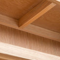 Abbey Waxed Small Low Oak Bookcase - Inside top of bookcase