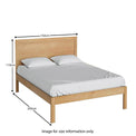Surrey Oak / Abbey Waxed 4ft6 Double Bed Frame dimensions