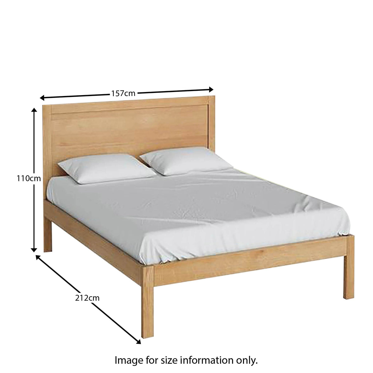 Surrey Oak / Abbey Waxed 5ft King Size Bed Frame dimensions