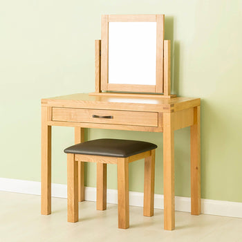 Abbey Waxed Oak Dressing Table Set