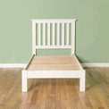 Cornish White 3ft Single Bed Frame - Lifestyle front view